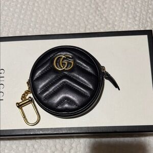 Gucci Black Quilted Leather Key Holder